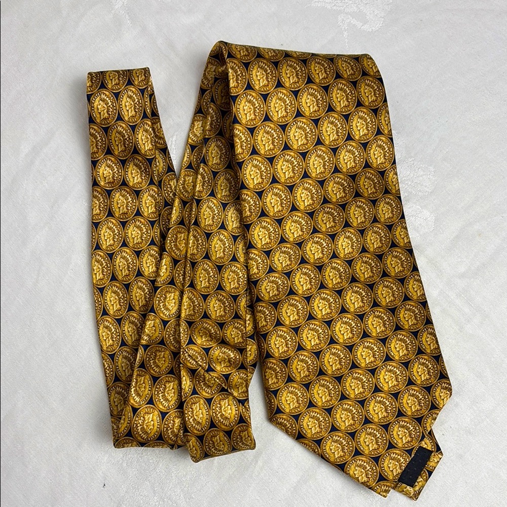 Museum Artifacts 100% Silk Coin Tie